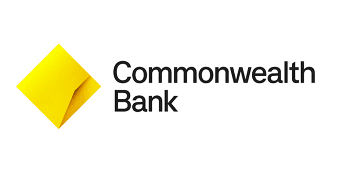Commonwealth Bank logo with yellow diamond.