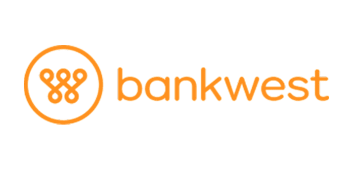 Bankwest logo in orange text and icon.