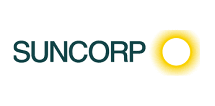 Suncorp logo with stylized yellow circle.